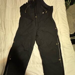 Carhartt R41 Quilted Lined Black Bib Overalls Double Knee Duck Canvas Size 40x32